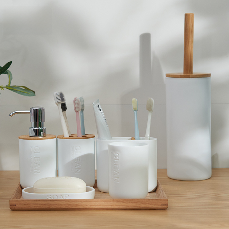 Elegant White Bathroom Essentials Set