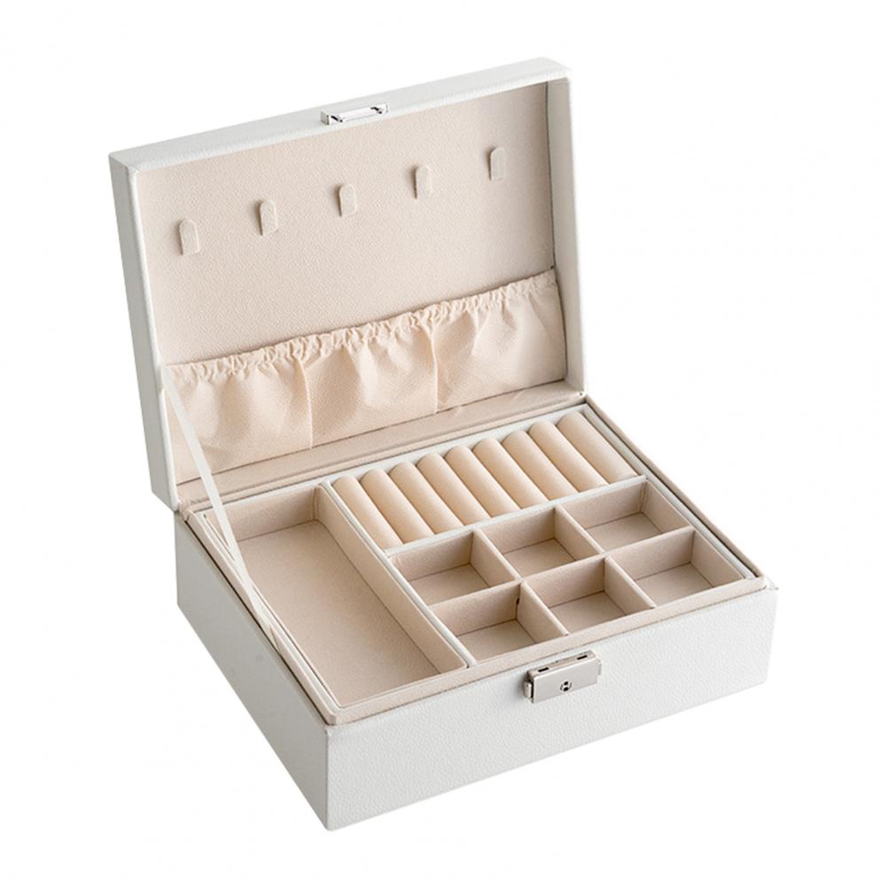 Double Layer Portable Jewelry Box Organizer