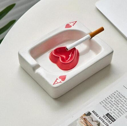 Ace of Hearts Ashtray - Table Decoration Piece (Single)