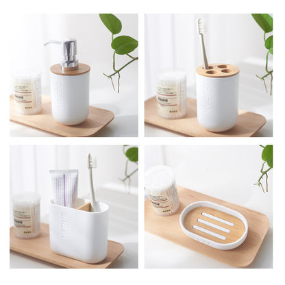 Elegant White Bathroom Essentials Set