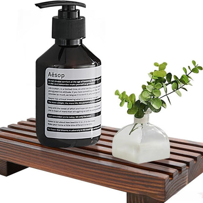 Wooden Bathroom Decor Soap & Candle Holder Rack