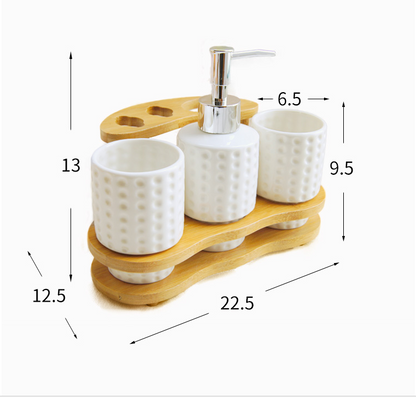 Refined Toothbrush Holder with Organizer
