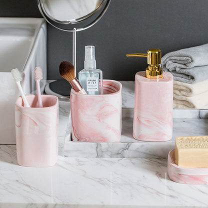 Nordic Ceramic Bathroom Accessory Set (4 Pieces)