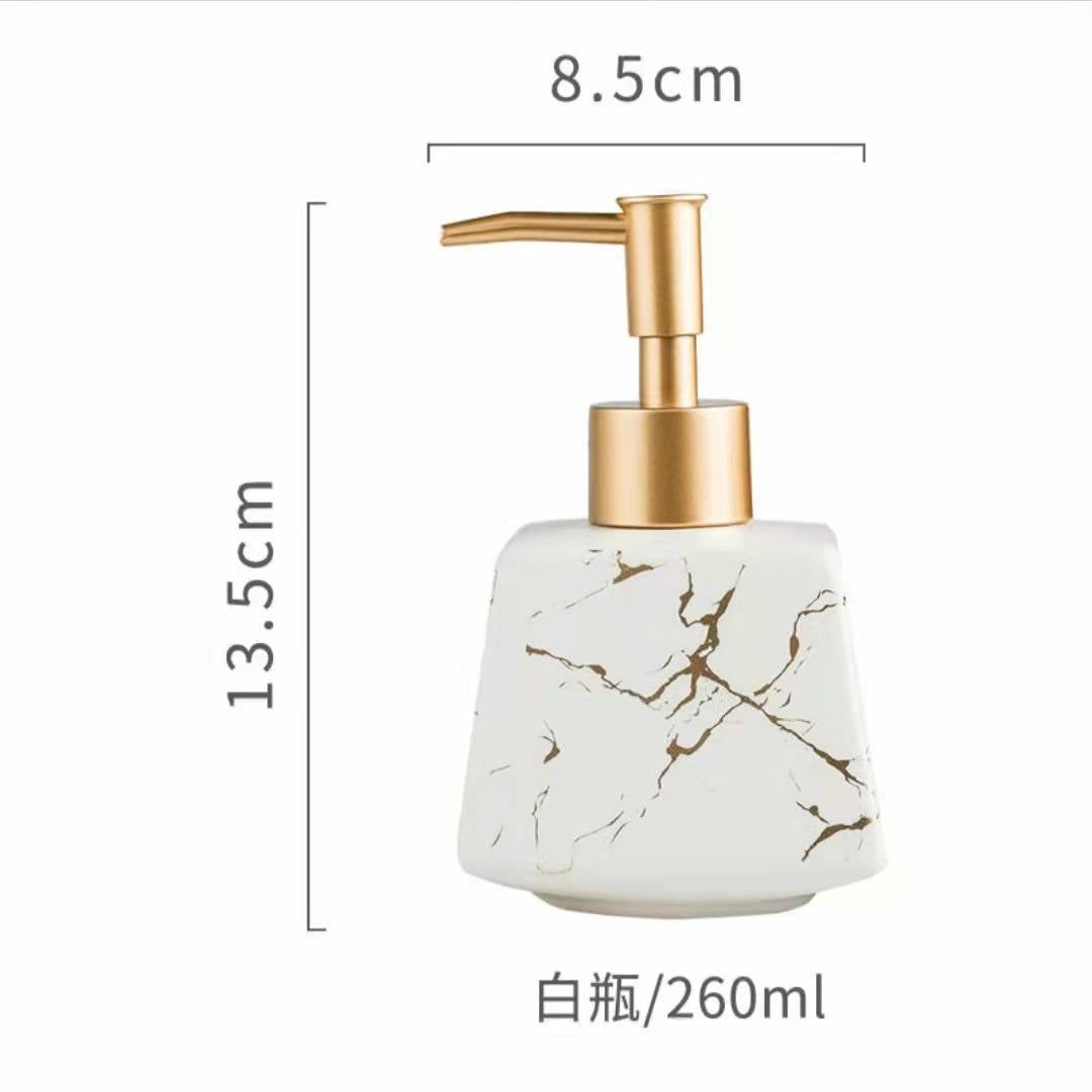 Marble-Effect Ceramic Soap Dispensers