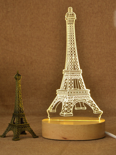 3D Acrylic Eiffel Tower Table Lamp