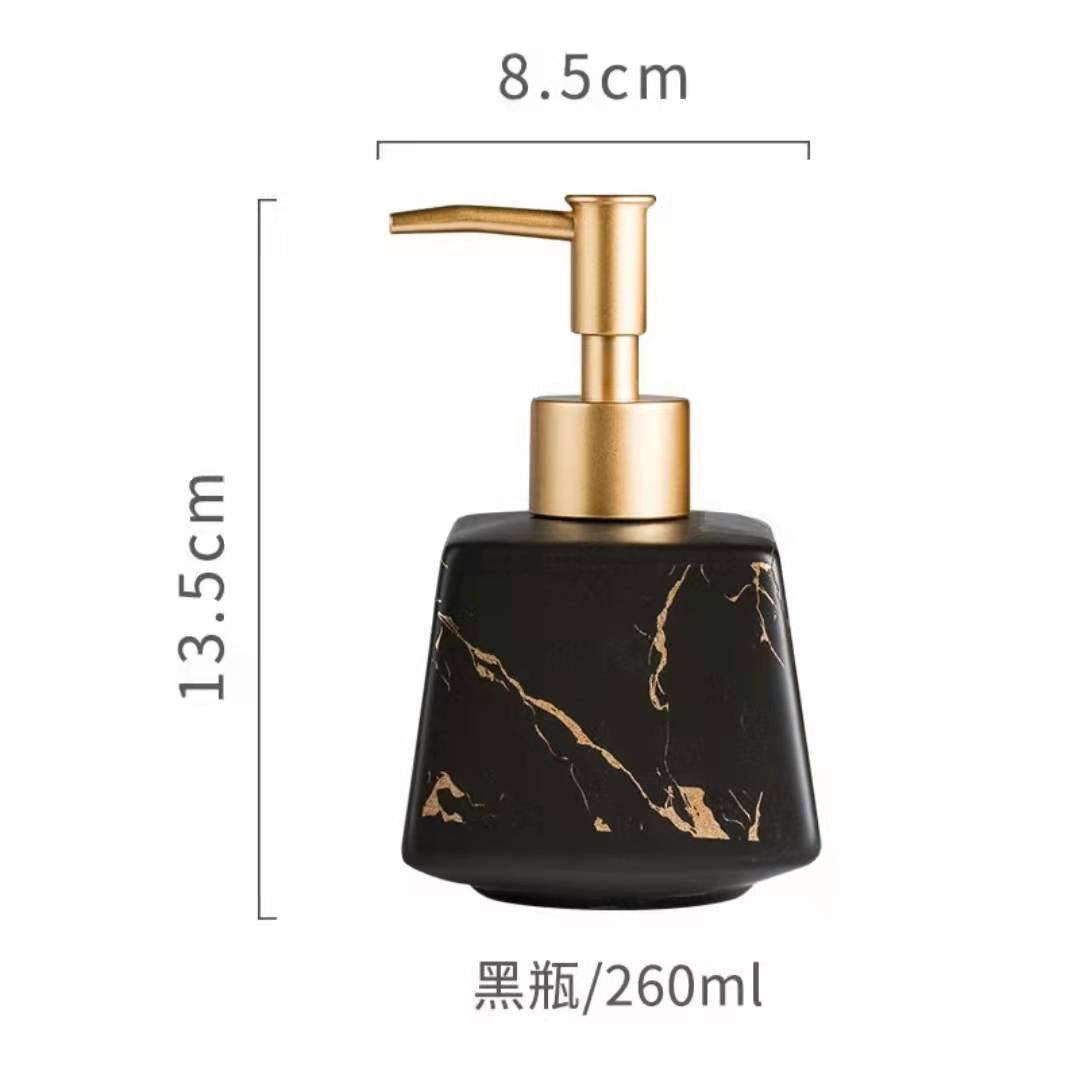 Marble-Effect Ceramic Soap Dispensers