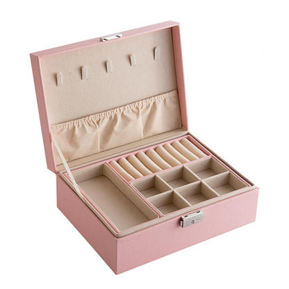 Double Layer Portable Jewelry Box Organizer